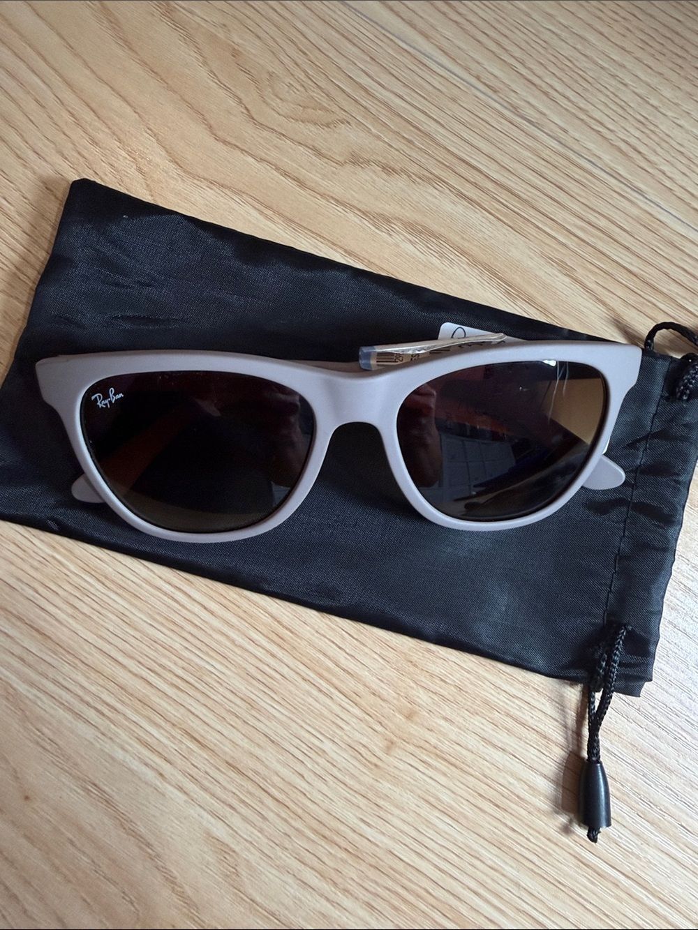 Ray Ban RB4184 Matte Beige Wayfarer GRADIENT Brown Lens Sunglass 886/85 $298